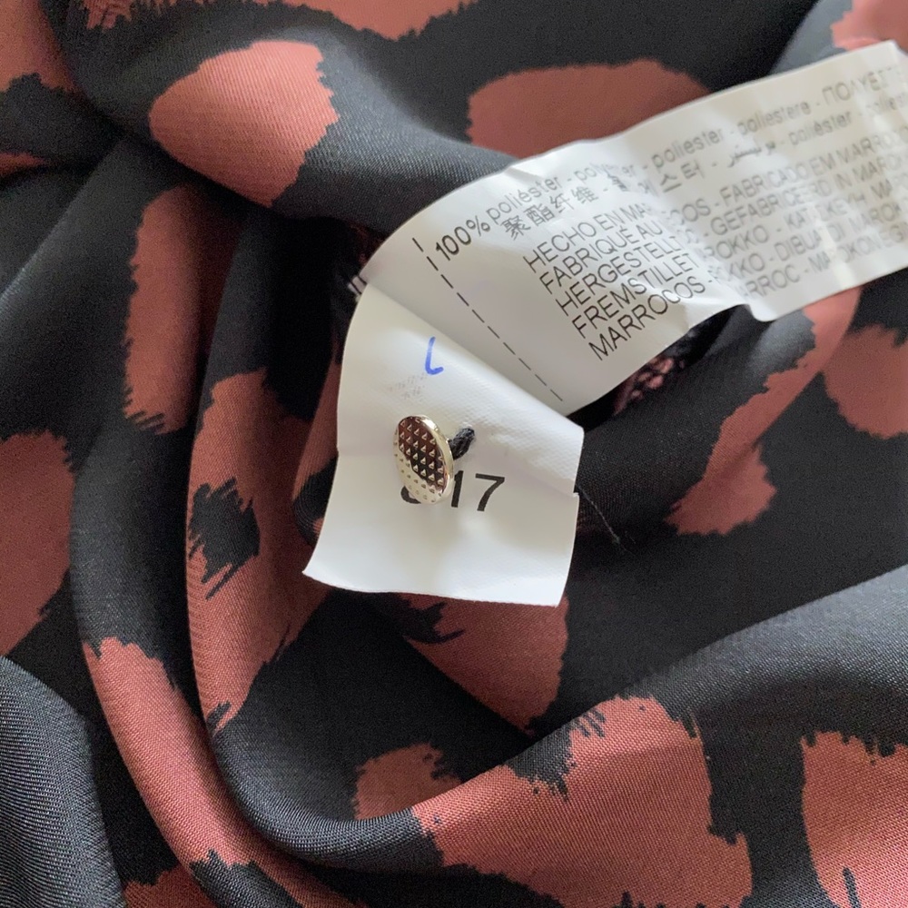NWT Zara Printed Shirt Dress in Large - Picture 9 of 15
